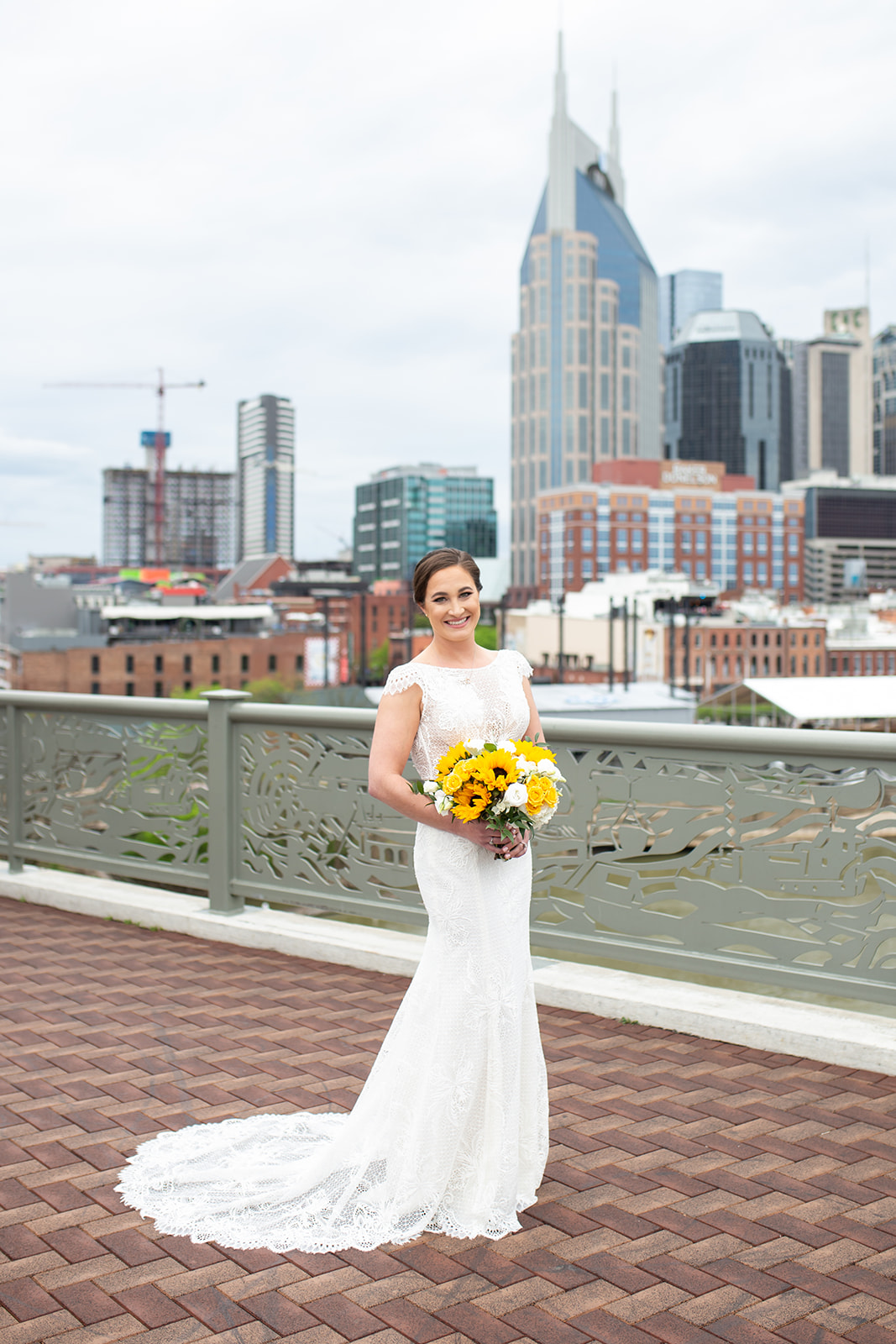 Samantha Standing on Pedestrian Bridge