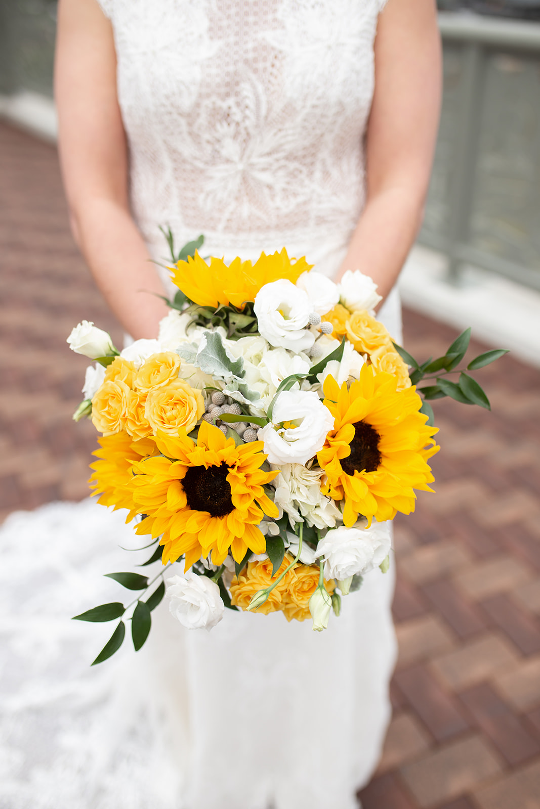 Cheery Sunflower Wedding Bouquet
