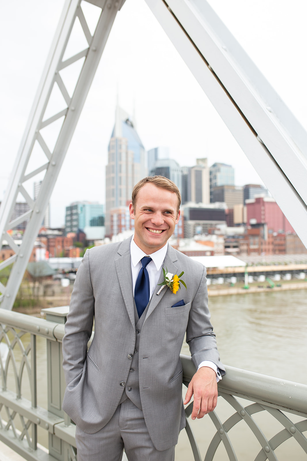 Reece Standing on Pedestrian Bridge