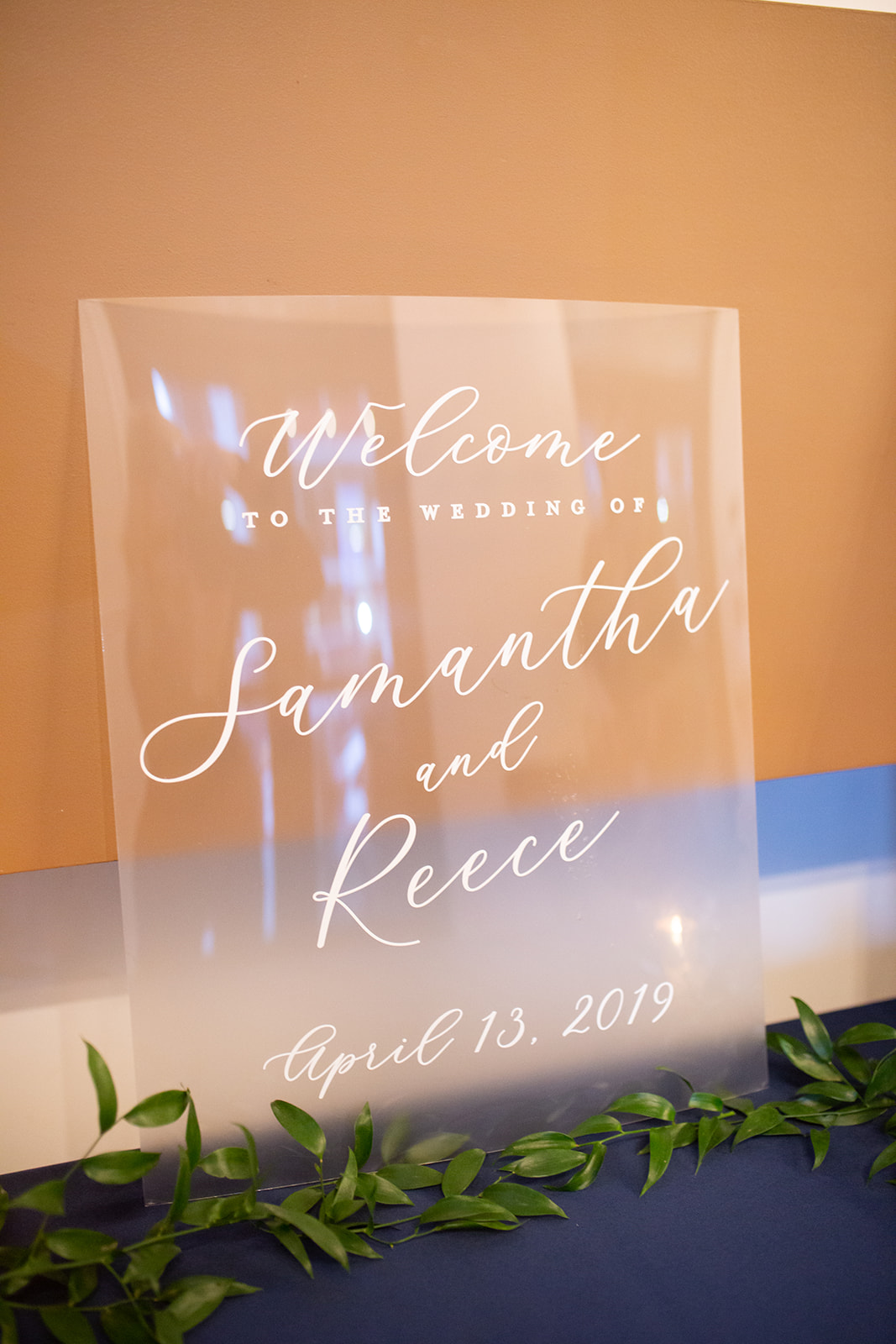 Lucite Wedding Welcome Sign