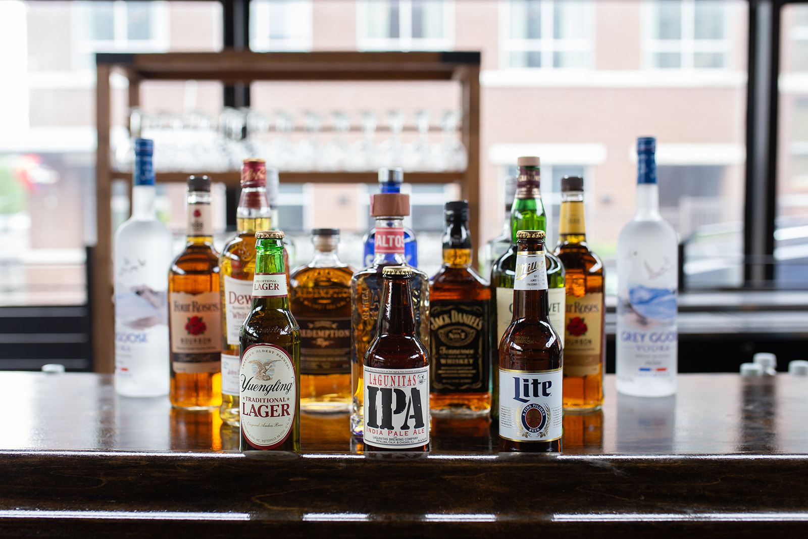 Drink Selections Displayed on the Bar
