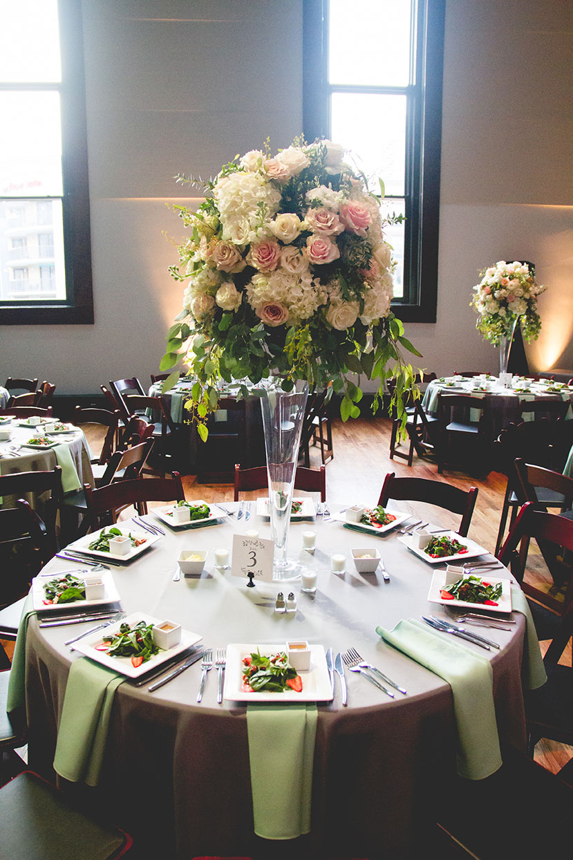 Romantic Spring Wedding Reception Tables