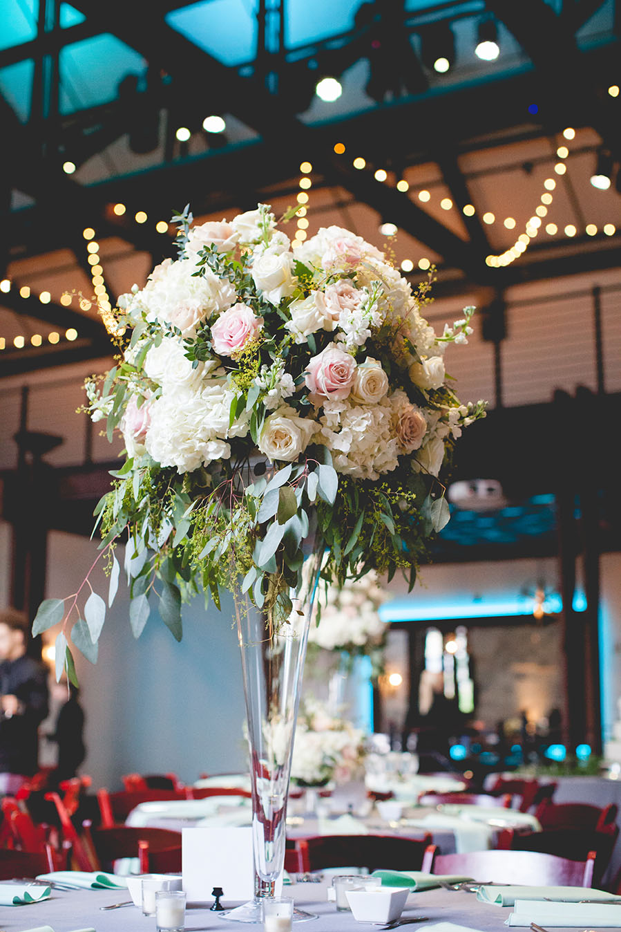 Romantic Spring Wedding Reception Floral Centerpiece