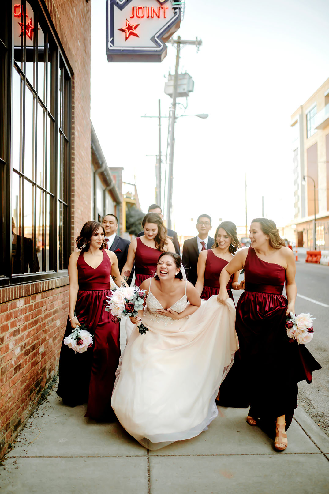 Val Laughing with Bridal Party