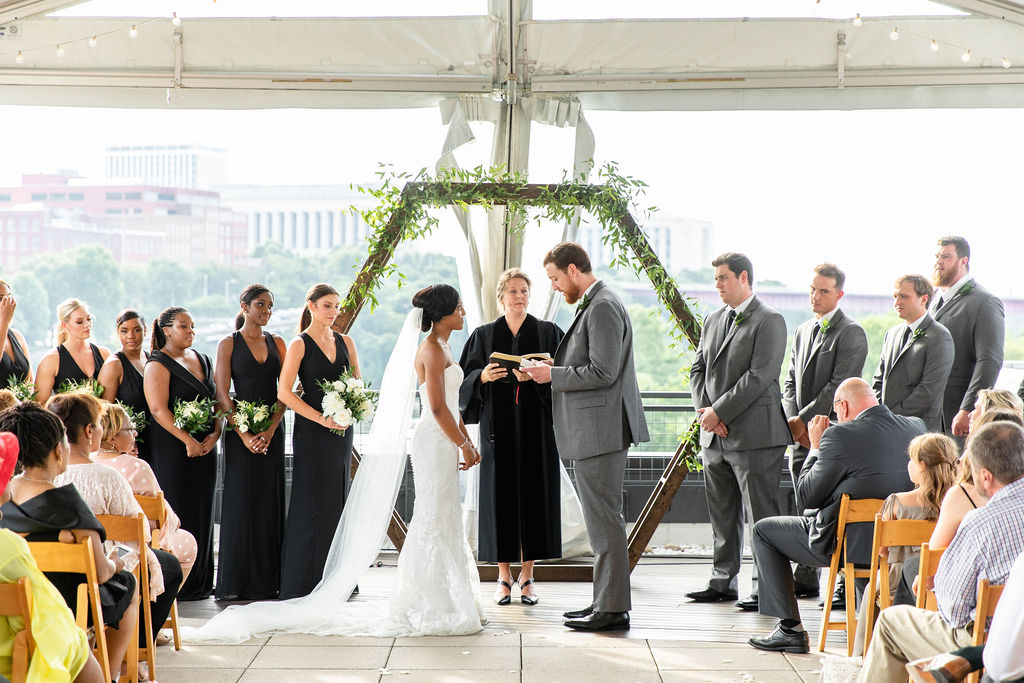 Modern Moody Wedding Ceremony