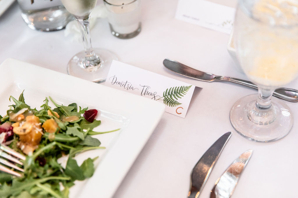 White Place Setting with Salad