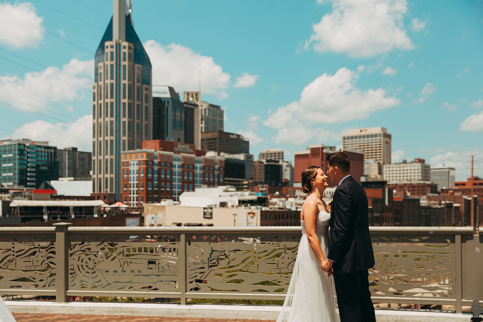 Lauren and David's First Look on Riverfront