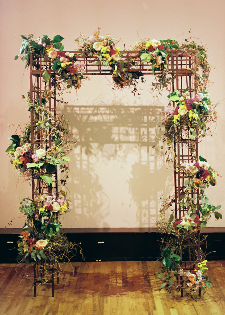 Fall Wedding Ceremony Altar Arbor