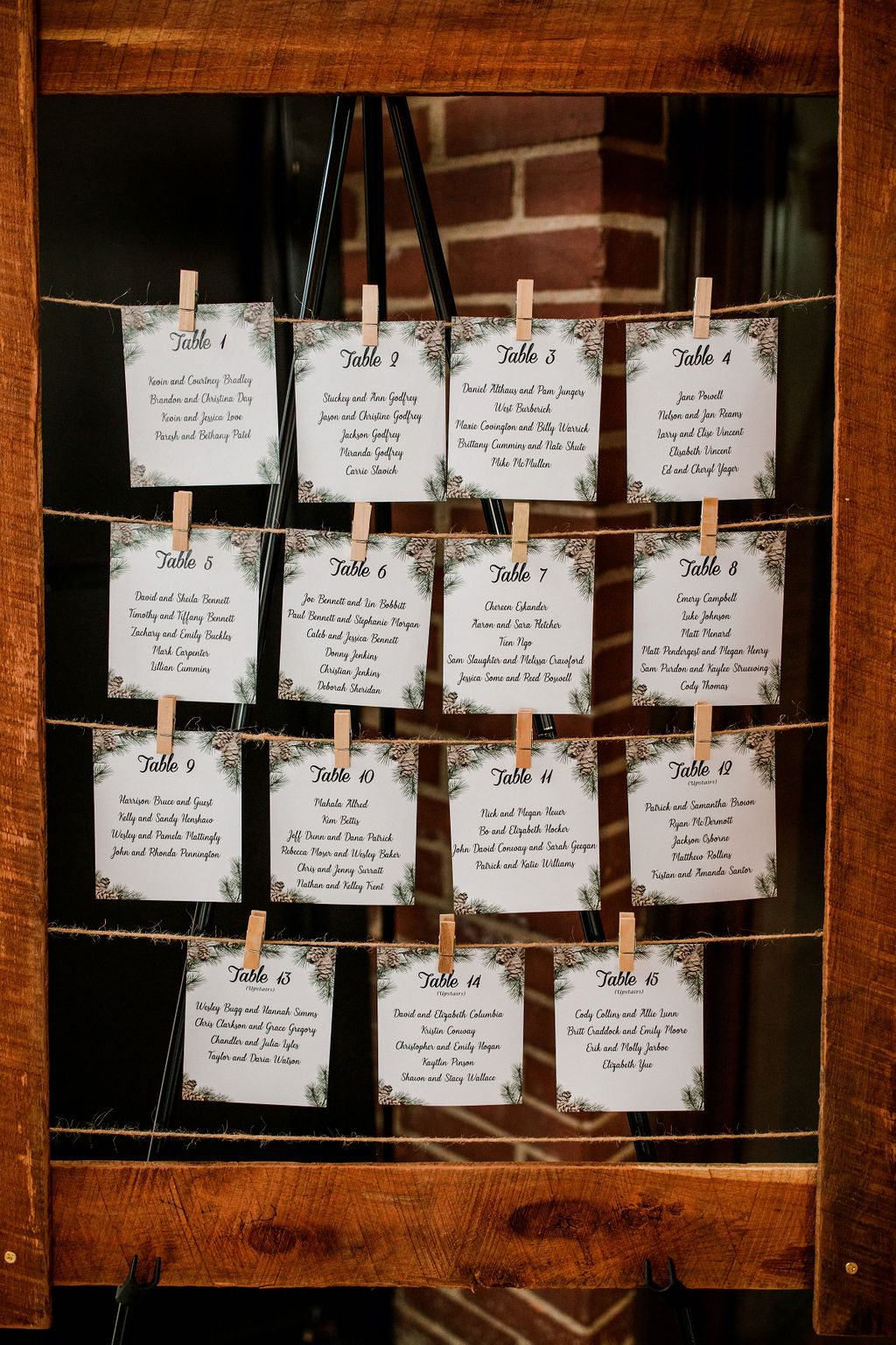 Seating Chart For Winter Wedding Reception