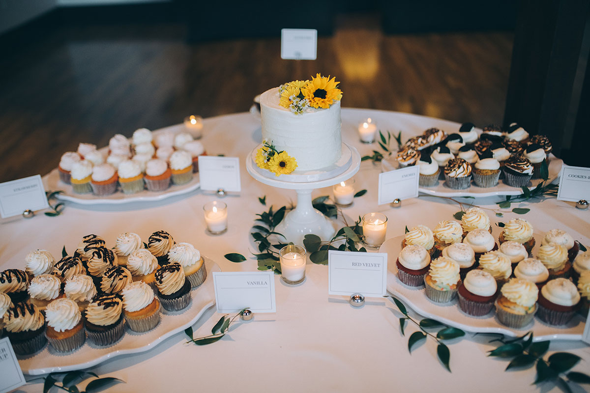 Cake and Cupcakes at The Reception