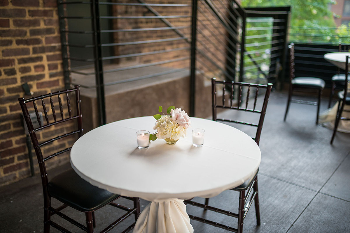 Dreamy Blush Wedding Cocktail Table