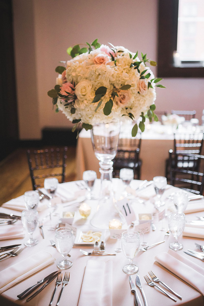 Dreamy Blush Wedding Centerpiece