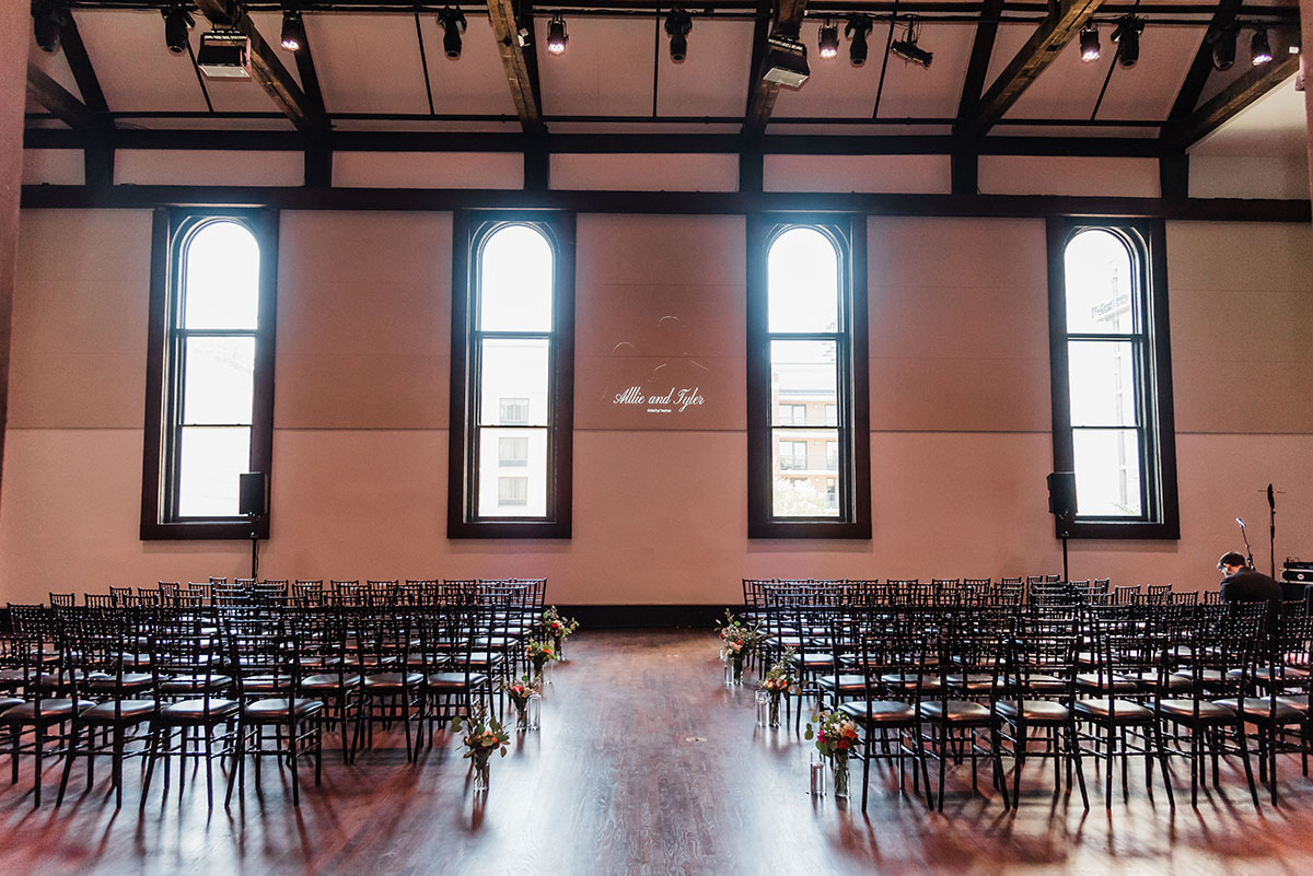 Allie and Tyler's Black and White Wedding Ceremony