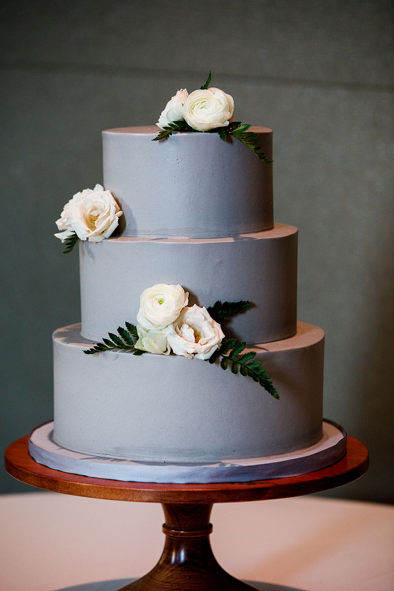 Cool Gray Wedding Cake