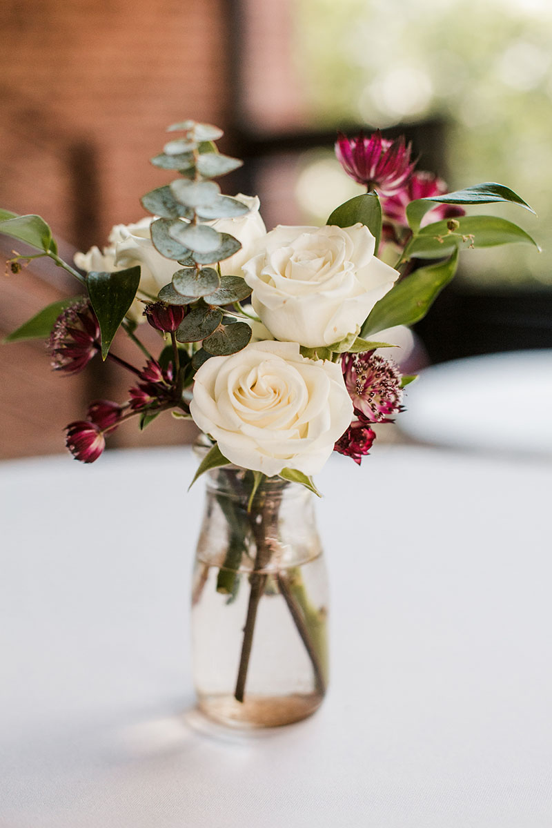 Burgundy Blush Wedding Centerpiece