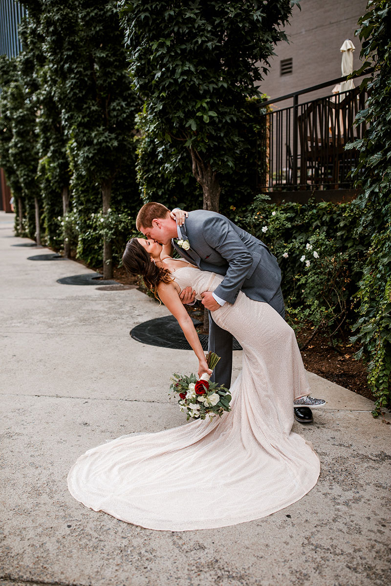 Tess and Andrew on Their Wedding Day