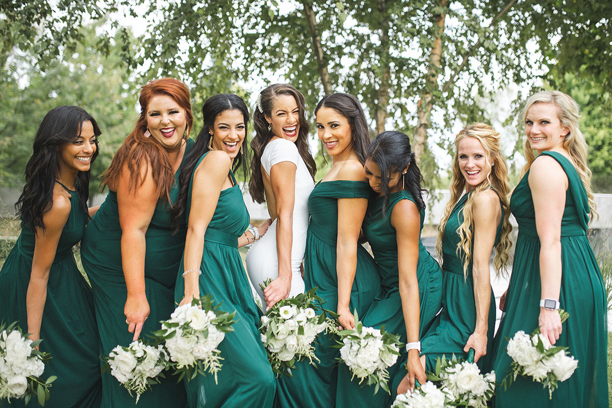Tiffany's Emerald Green Bridesmaids