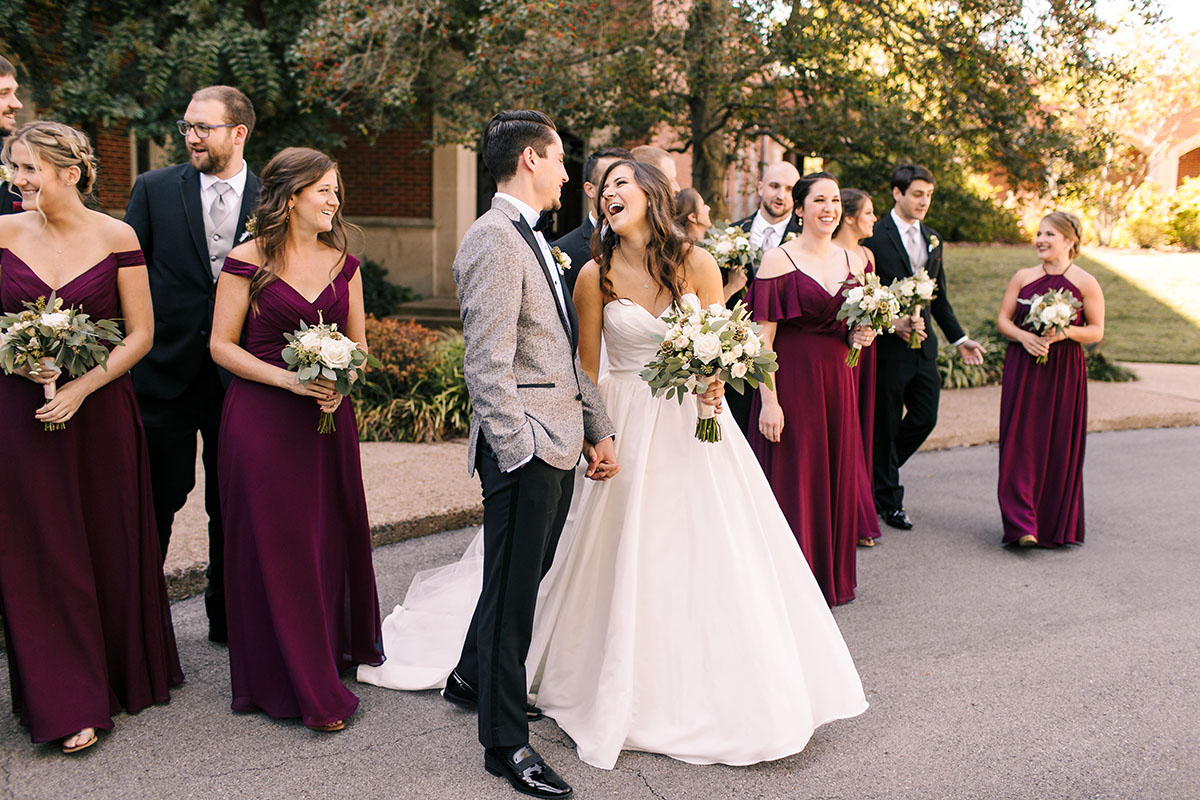 Emily and Will with Wedding Party