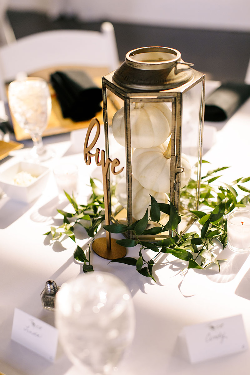 Class Fall Wedding Centerpiece