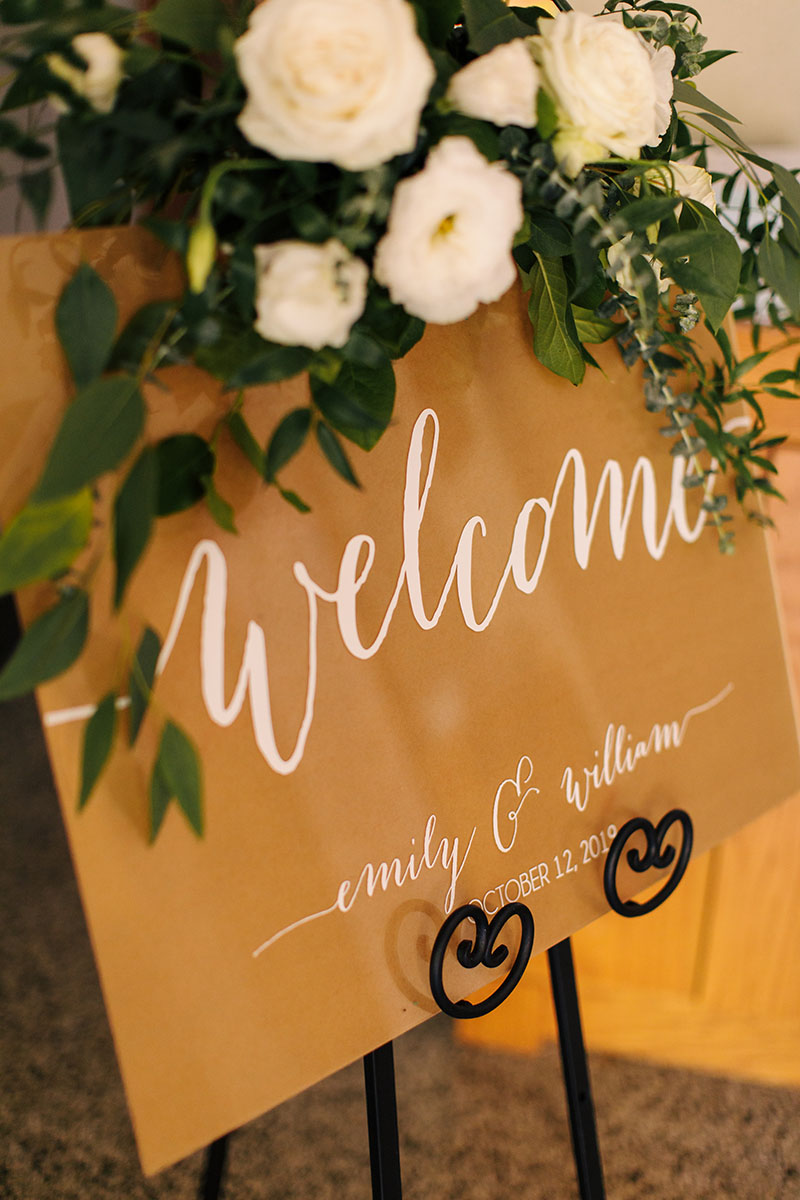 Classic Fall Wedding Welcome Sign