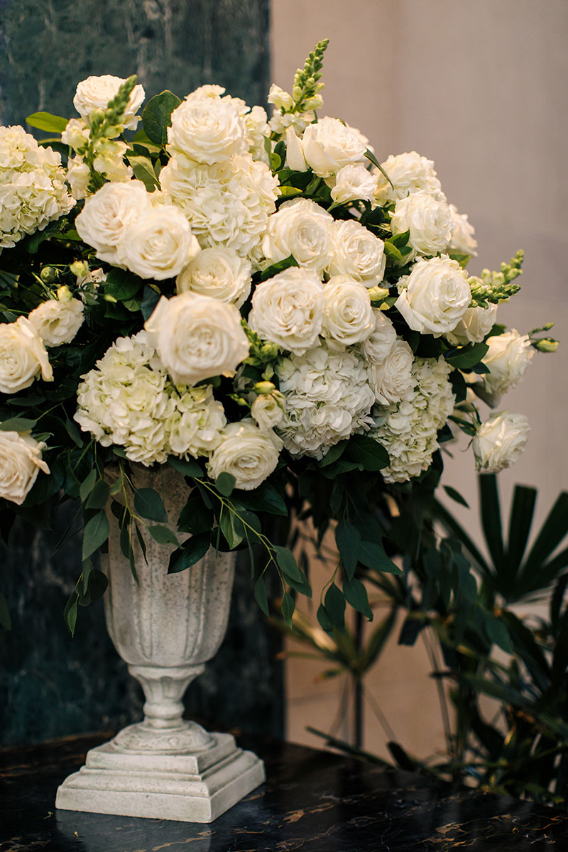 Fall Wedding Ceremony Altar Arrangement