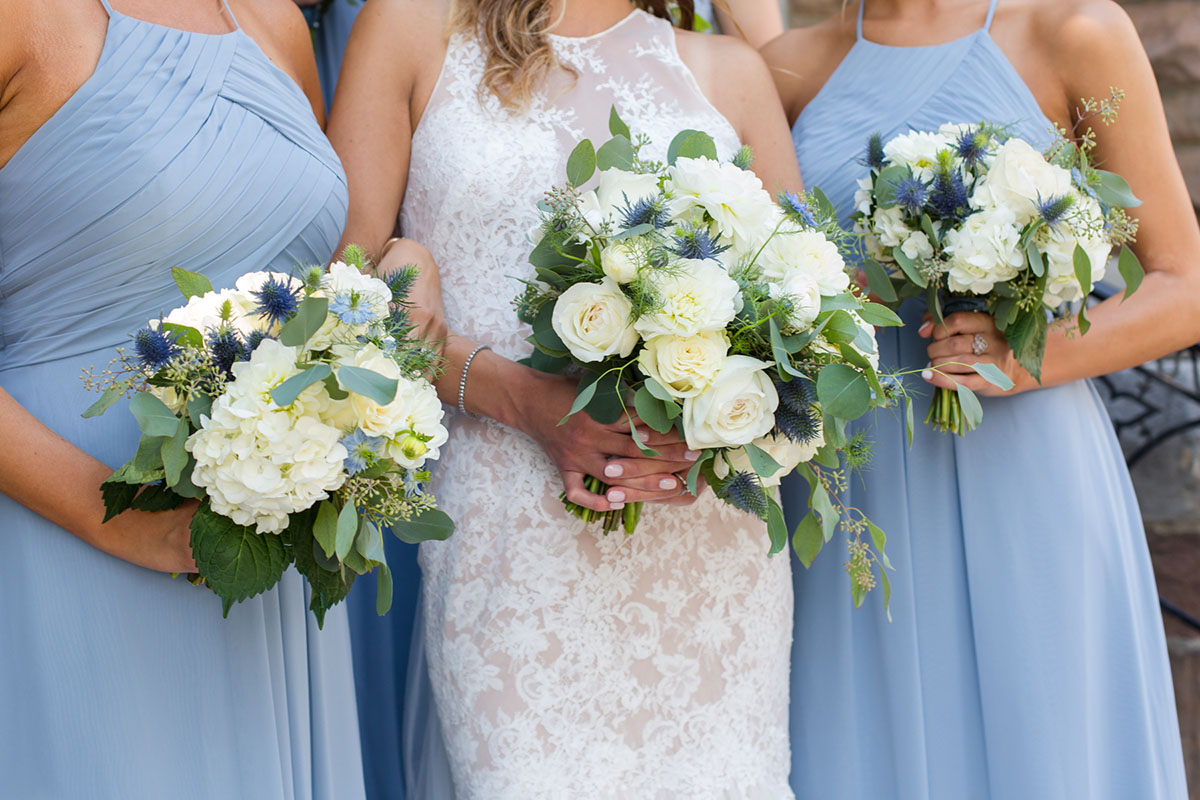 Classic Blue Bridesmaids Dresses