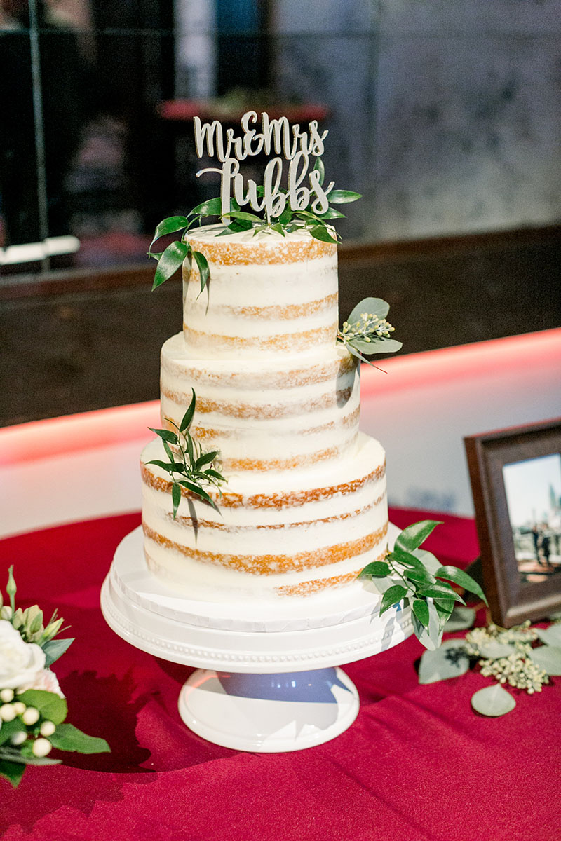 Naked Tiered Wedding Cake