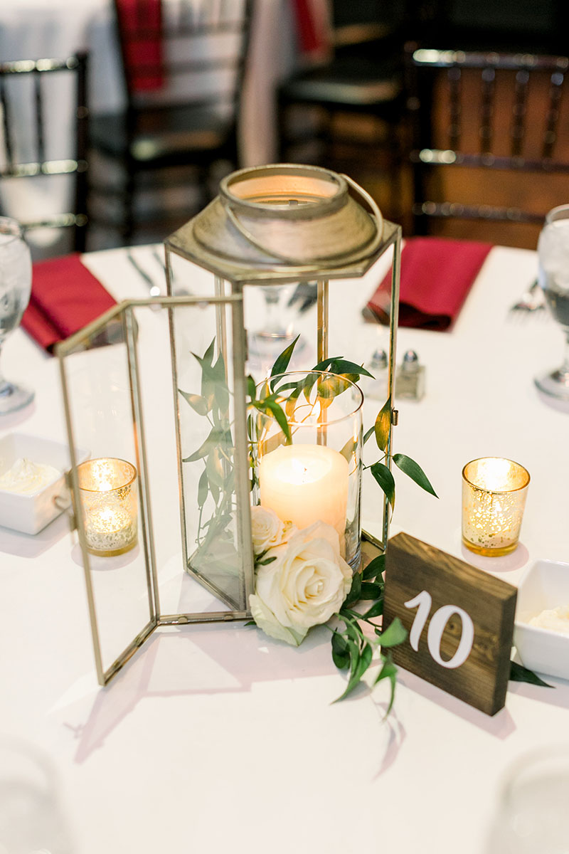 Gold Lantern Centerpiece