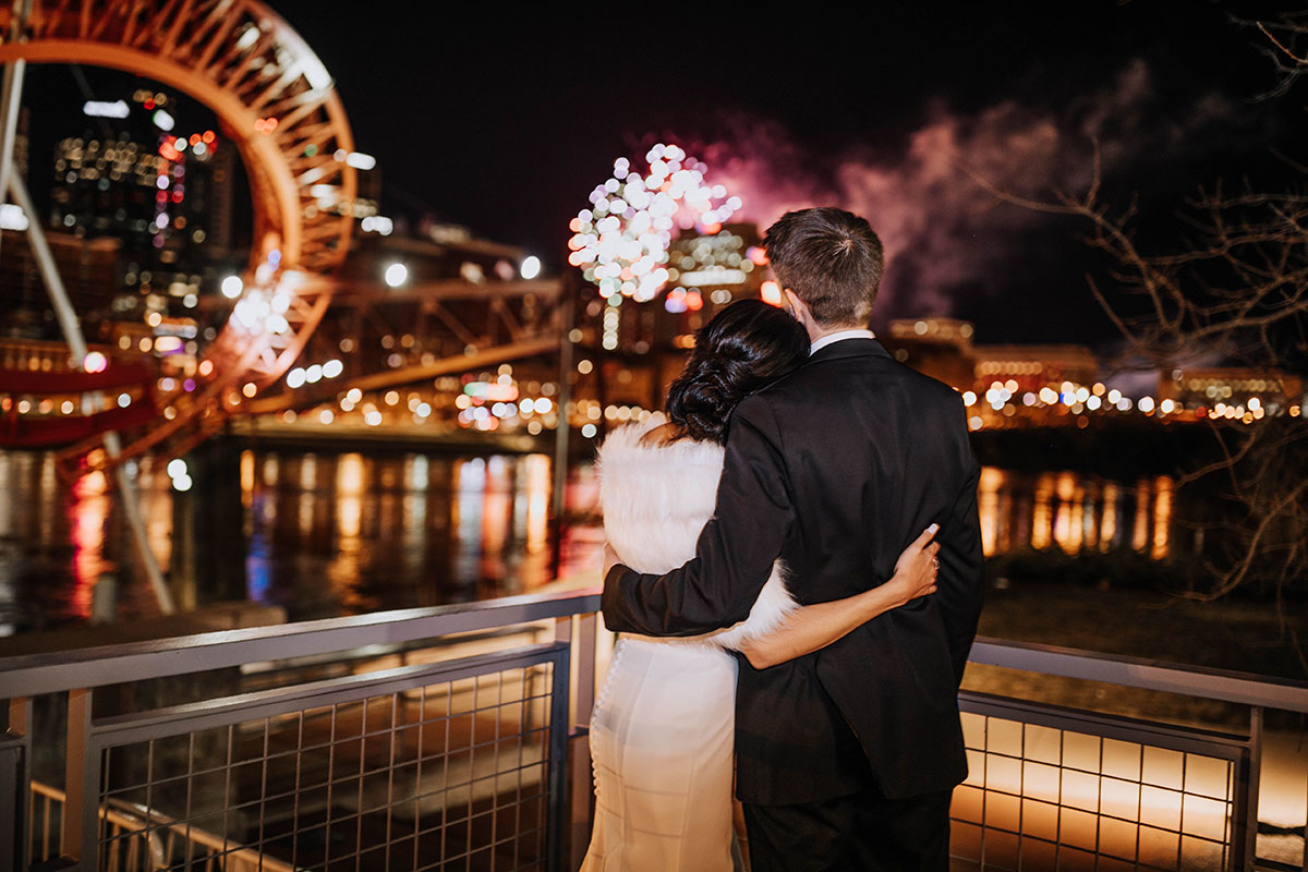 New Year's Eve Wedding Fireworks