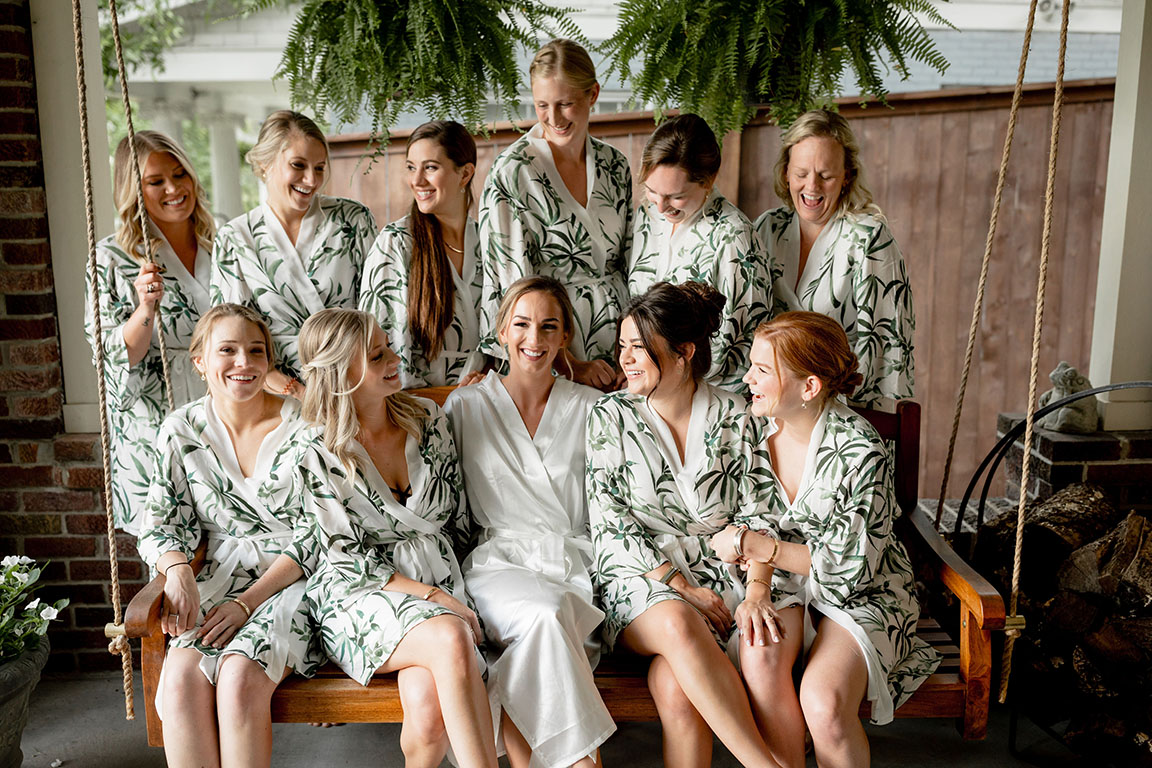 Margot with Bridesmaids in Robes