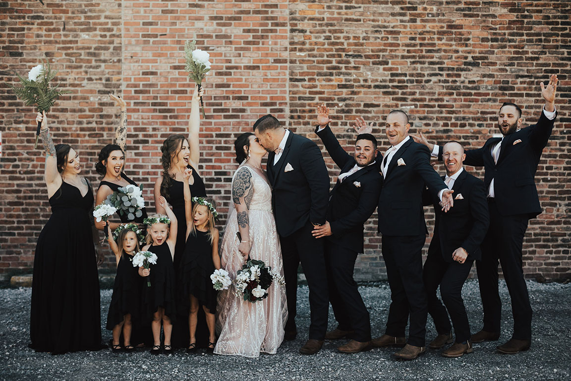 Stephanie and Ben's Moody Southern Wedding Party