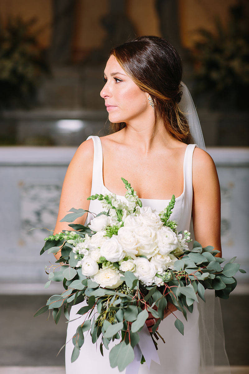 Molly Holding Classic Contemporary Wedding Bouquet