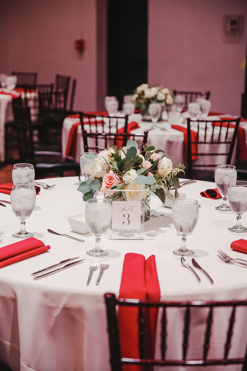 Traditional Winter Wedding Table Setting
