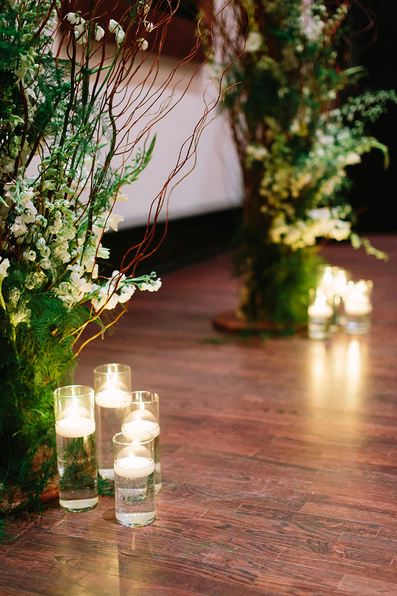 Candlelit Wedding Ceremony Altar