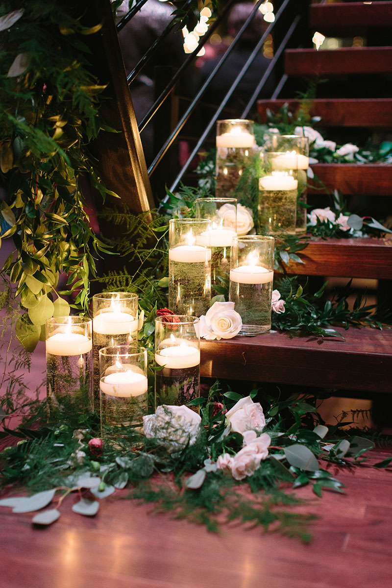 Candlelit Staircase Decor
