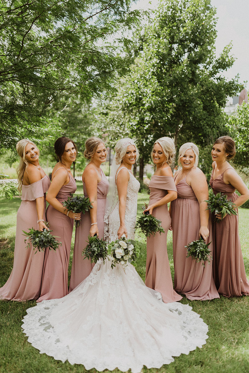 Whitney with Bridesmaids