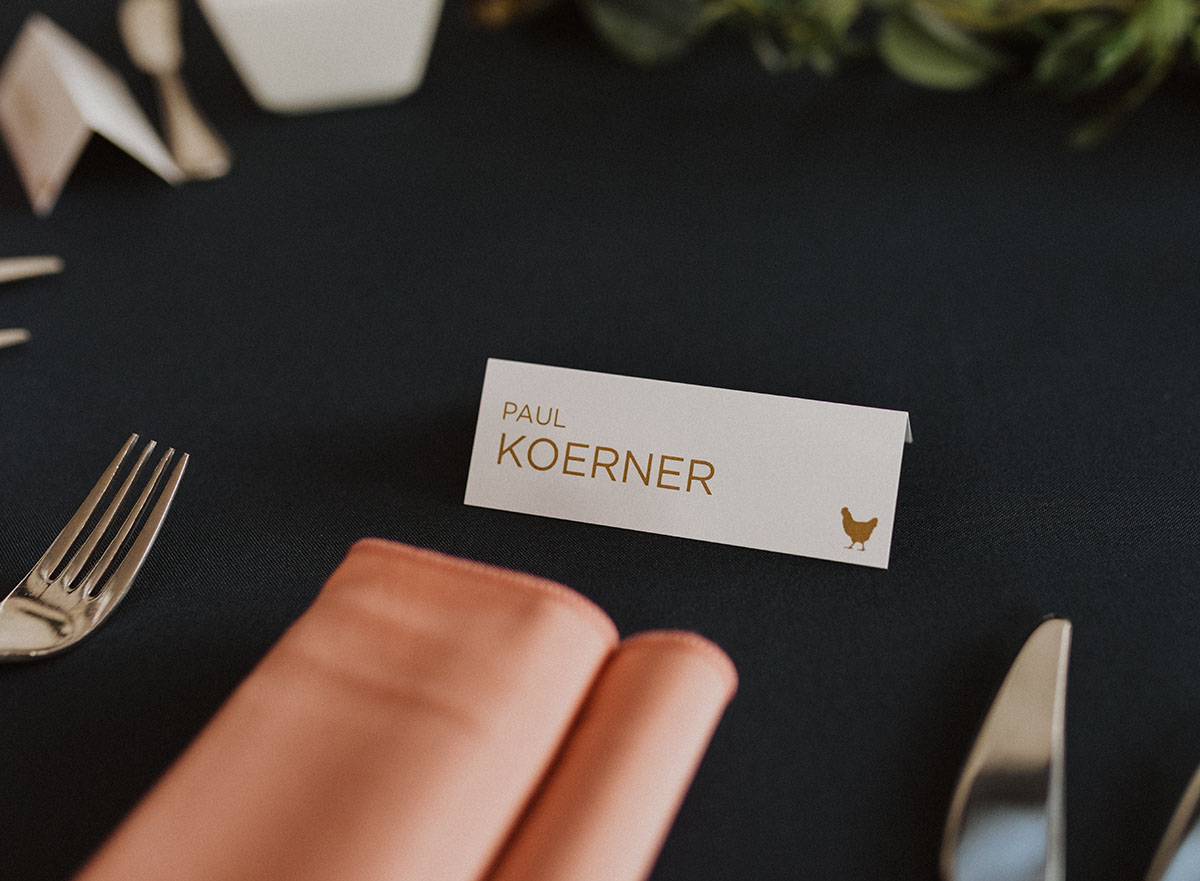 Modern Wedding Place Card