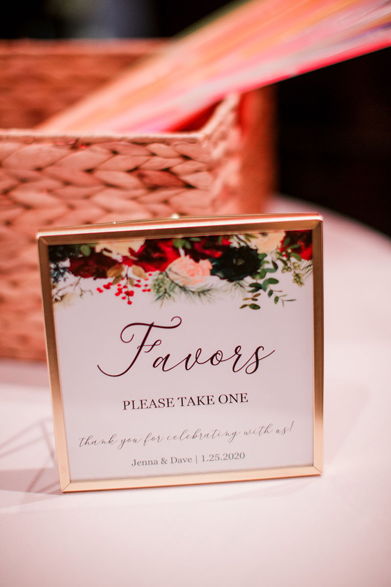 Romantic Winter Wedding Signage