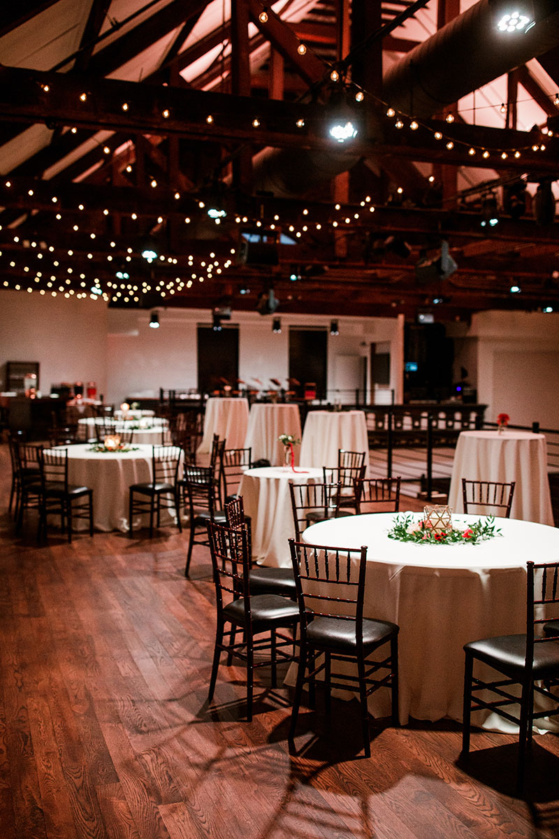 Wedding Reception Setup on the Mezzanine