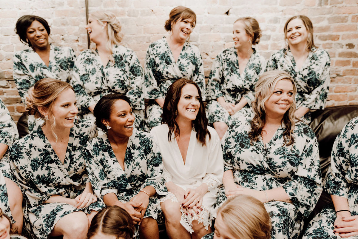 Kaylin and Her Bridesmaids in Matching Robes