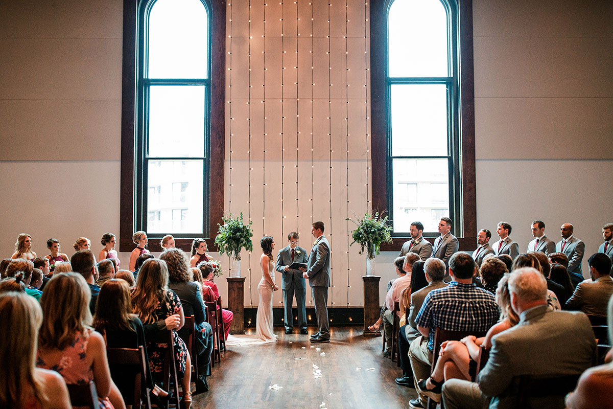 Burgundy Blush Wedding Ceremony