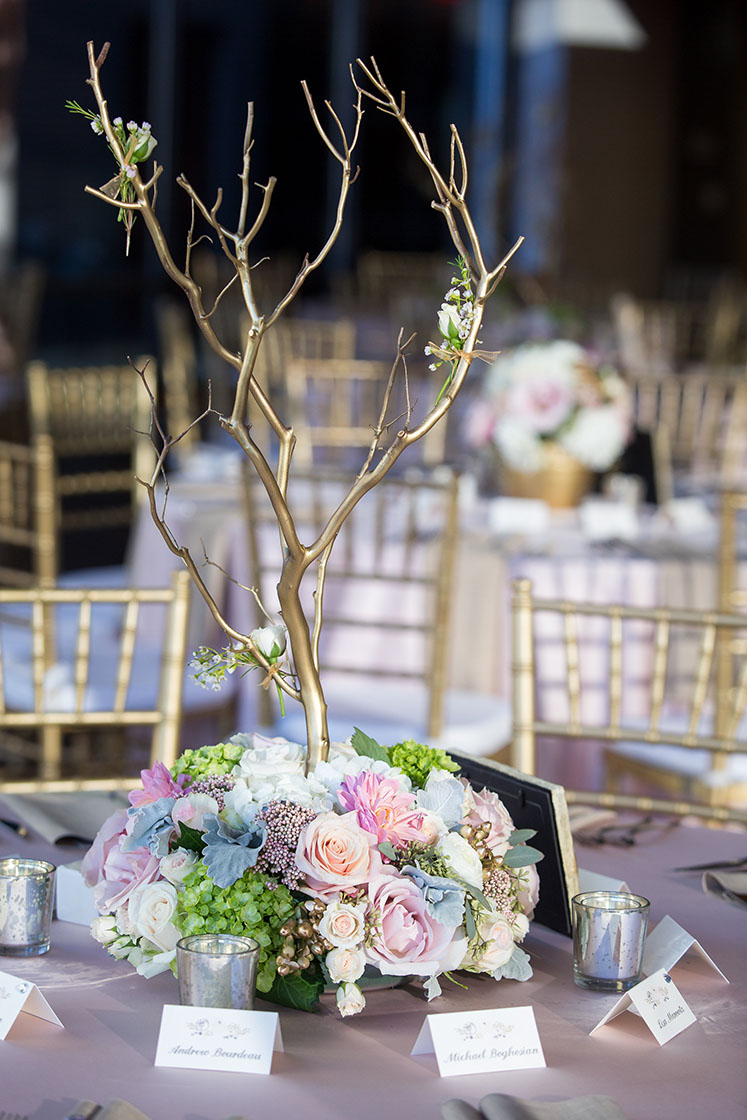 Romantic Glam Wedding Centerpiece