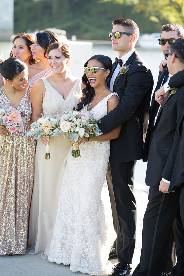 Tinsel and Derek with Wedding Party