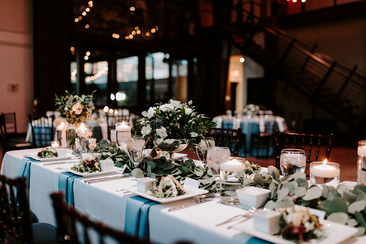 Winter Blue Wedding Reception