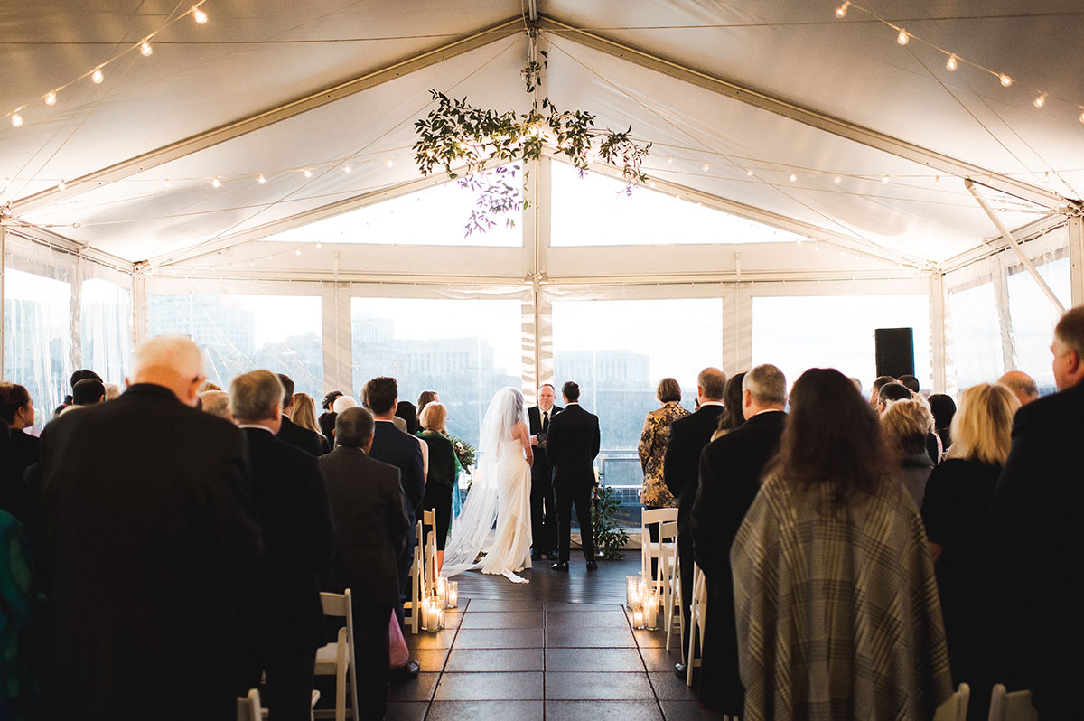 Tracy and Chase's Rooftop Wedding Ceremony