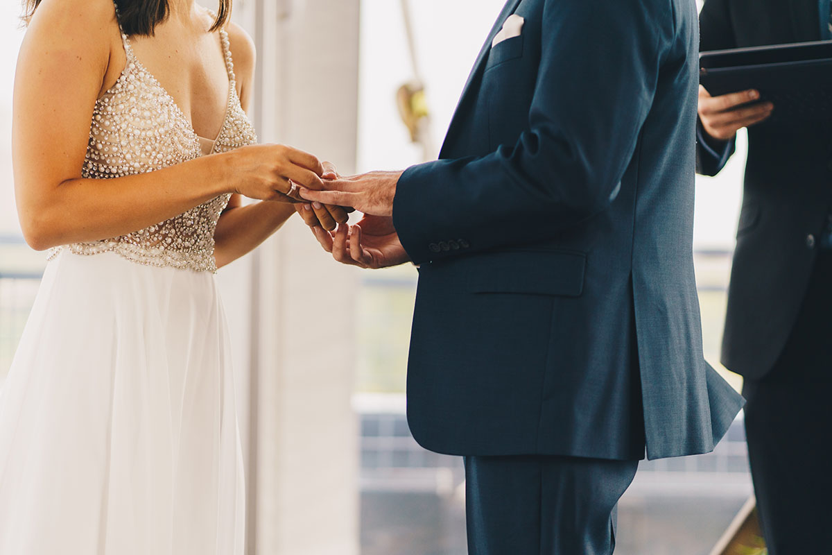 Courtney and Mike's Rooftop Elopement