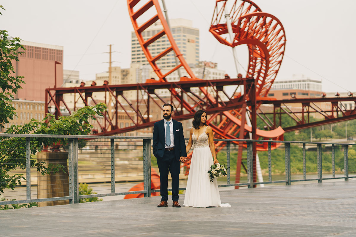 Courtney and Mike's Rooftop Elopement