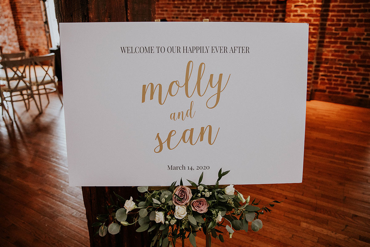 Molly and Sean's Welcome Sign