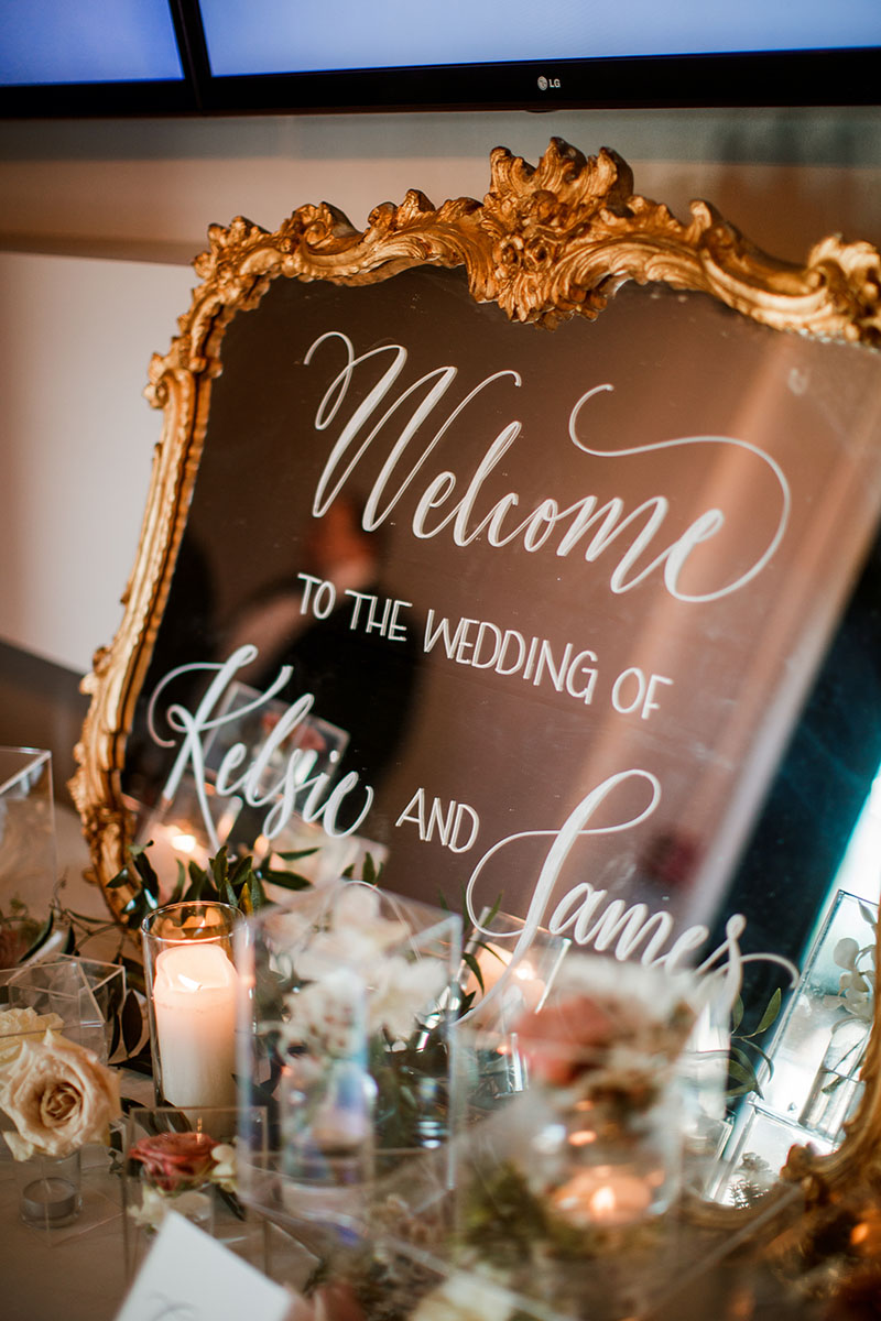 Mirror Wedding Welcome Sign
