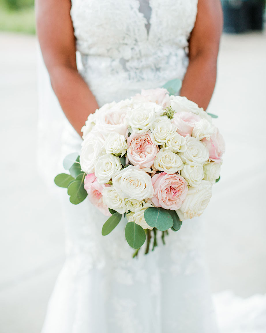 Structured Ivory and Blush Bridal Bouquet